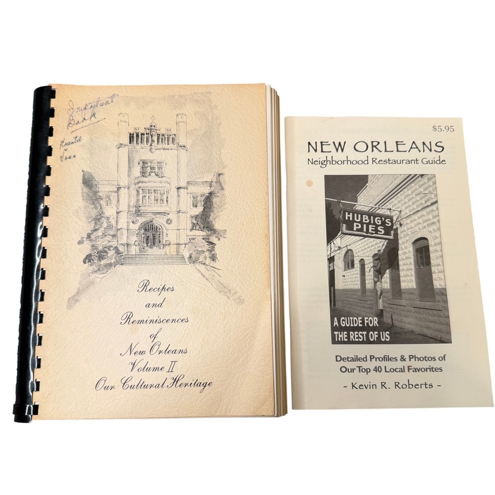 VTG New Orleans Cookbook & Restaurant Guide Bundle Recipes Cajun Louisiana